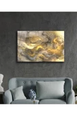AlpiLeo Altın Soyut Illüstrasyon Calp Özel Cam Tablo, Ev Ve Ofis Duvar Dekoru thumbnail 2