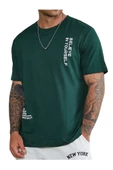 Erkek Believe Baskılı Oversize T-shirt thumbnail 10