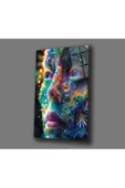 AlpiLeo Kozmik Yansıma Renkli Yüz Alp Özel Cam Tablo thumbnail 2