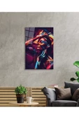 AlpiLeo Rengarenk Parıltılı Kadın Alp Özel Cam Tablo, Ev Ve Ofis Duvar Dekoru thumbnail 2
