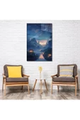AlpiLeo Geceye Sessiz Çığlık Alp Özel Cam Tablo Hediyelik Büyük Tablo Ev Ofis Dekoru thumbnail 1