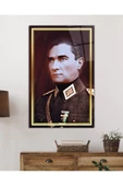 AlpiLeo Gold Şerit Atatürk Üniformalı Alp Özel Cam Tablo, Uv Baskılı Ve Temperli thumbnail 2