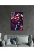 AlpiLeo Rengarenk Parıltılı Kadın Alp Özel Cam Tablo, Ev Ve Ofis Duvar Dekoru thumbnail 3