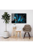 AlpiLeo Mavi Turuncu Soyut Alp Özel Cam Tablo Ev Ve Ofis Duvar Dekoru thumbnail 2