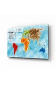 AlpiLeo Dünya Haritası 74 Alp Özel Cam Tablo thumbnail 1