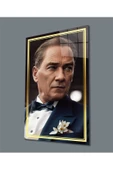 AlpiLeo Gold Şerit Atatürk Yapay Zeka Alp Özel Cam Tablo, Uv Baskılı Ve Temperli, Hediyelik thumbnail 1