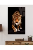 AlpiLeo Jaguar Hayvan Portresi Uv Baskılı Alp Özel Cam Tablo thumbnail 2