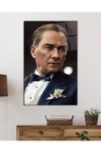 AlpiLeo Yapay Zeka Atatürk Portresi Alp Özel Cam Tablo, Ev Ve Ofis Duvar Dekoru thumbnail 2