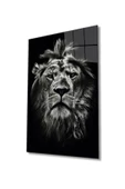 AlpiLeo Aslan Hayvan Portresi Alp Özel Cam Tablo, Ev Ve Ofis Duvar Dekoru thumbnail 1