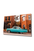 AlpiLeo Klasik Araba Sokak Bina Alp Özel Cam Tablo, Ev Ve Ofis Duvar Dekoru thumbnail 1