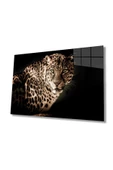 AlpiLeo Leopar Hayvan Portresi Alp Özel Cam Tablo, Ev Ve Ofis Duvar Dekoru thumbnail 1