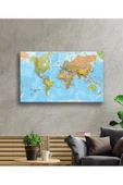 AlpiLeo Dünya Haritası 13 Alp Özel Cam Tablo thumbnail 2