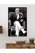 AlpiLeo Atatürk Portresi Alp Özel Cam Tablo, Ev Ve Ofis Duvar Dekoru thumbnail 2