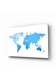 AlpiLeo Dünya Haritası 46 Alp Özel Cam Tablo thumbnail 1