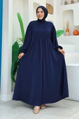 Kalp Robalı Elbise 6016 Lacivert thumbnail 1