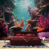 Su Altı Manzaralı Duvar Kağıdı Baskı thumbnail 2