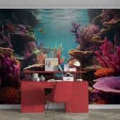 Su Altı Manzaralı Duvar Kağıdı Baskı thumbnail 4