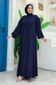 Kalp Robalı Elbise 6016 Lacivert thumbnail 3