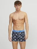JACK JONES Erkek Kurukafa Desenli 3 lü Paket Boxer 12250221 - 2