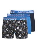 JACK JONES Erkek Kurukafa Desenli 3 lü Paket Boxer 12250221 - 1