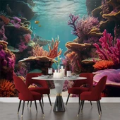 Su Altı Manzaralı Duvar Kağıdı Baskı thumbnail 5