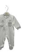 uğurböceğiçocuk Aziz Bebe Çizgili Bulut Ayı Nakışlı Bebek Tulum 6868 - 10