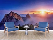 Dağ Bulut Gündoğumu Manzaralı Duvar Kağıdı Baskı thumbnail 6