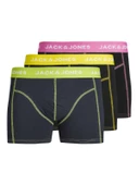 JACK JONES Erkek Renkli Kemerli 3 lü Paket Boxer 12250218 - 1