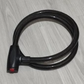 Hagiki Kalın Anahtarlı Motorsiklet Kilidi 2cm Eni ve 1.5 Metre Uzunluğunda Çelik Halatlı 1 Adet - 1