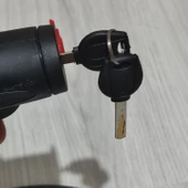 Hagiki Kalın Anahtarlı Motorsiklet Kilidi 2cm Eni ve 1.5 Metre Uzunluğunda Çelik Halatlı 1 Adet - 2