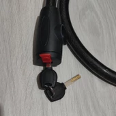 Hagiki Kalın Anahtarlı Motorsiklet Kilidi 2cm Eni ve 1.5 Metre Uzunluğunda Çelik Halatlı 1 Adet - 4