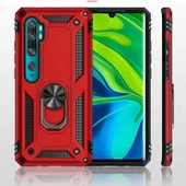 Xiaomi Mi Note 10 Kılıf Vega Tank Sert Yüzüklü Standlı Zırh Koruma Kapak - 9