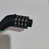 Hagiki Kalın Şifreli Bisiklet Kilidi 1cm Kalınlıkta 70CM Uzunlukta Çelik Telli Şifreli Kilit - 5