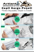 Plastik Kargo Poşeti Cepli 18x25+5 cm 250 Adet 1 Paket Ekonomik Cepli Kargo Poşeti Dayanıklı Gri Esnek - 2