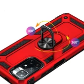 Xiaomi Redmi Note 11T 5G Kılıf Vega Tank Sert Yüzüklü Standlı Zırh Koruma Kapak - 4