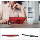 Xiaomi Mi 11 Lite Kılıf Vega Tank Sert Yüzüklü Standlı Zırh Koruma Kapak - 4