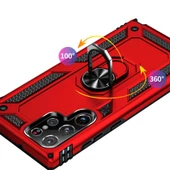 Samsung Galaxy S22 Ultra Kılıf Vega Tank Sert Yüzüklü Standlı Zırh Koruma Kapak thumbnail 8