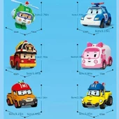 Robocar Poli Sürtmeli İt gitsin 3 lü set POLİ - HELLY - MAX Muadil Sür Gitsin - 4