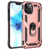 iPhone 12 Pro Max Kılıf Vega Tank Sert Yüzüklü Standlı Zırh Koruma Kapak - 11