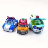 Robocar Poli Sürtmeli İt gitsin 3 lü set POLİ - HELLY - MAX Muadil Sür Gitsin - 2