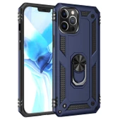 iPhone 12 Pro Max Kılıf Vega Tank Sert Yüzüklü Standlı Zırh Koruma Kapak - 12