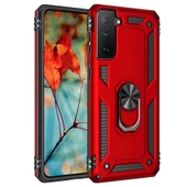 Samsung Galaxy S21 Kılıf Vega Tank Sert Yüzüklü Standlı Zırh Koruma Kapak thumbnail 12