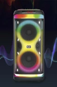 Torima BTS-1993 Siyah RGB Ledli Mikrofonlu Kumandalı Bluetooth Hoparlör Parti Speaker - 6