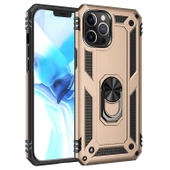 iPhone 12 Pro Max Kılıf Vega Tank Sert Yüzüklü Standlı Zırh Koruma Kapak - 10