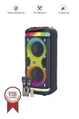 Torima BTS-1993 Siyah RGB Ledli Mikrofonlu Kumandalı Bluetooth Hoparlör Parti Speaker - 1
