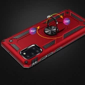 Samsung Galaxy A31 Kılıf Vega Tank Sert Yüzüklü Standlı Zırh Koruma Kapak thumbnail 4