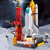 UZAY MEKİĞİ 3D BULDING BLOCKS 521 Parça 6+ YAŞ Puzzle Uzay Yolculuğu Eğitici Bloklar Hediye - 4