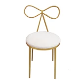 Fiyonk Makyaj Sandalyesi Metal Gold - 2