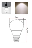 Panasonic 8,5W (60W) Led Ampul 4000K - Gün Işığı 3 Adet Tasarruflu Lamba - 3