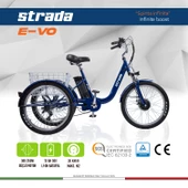 Strada E-VO Mekanik Disk 24 Jant Üç Tekerlekli Elektrikli Bisiklet - 3